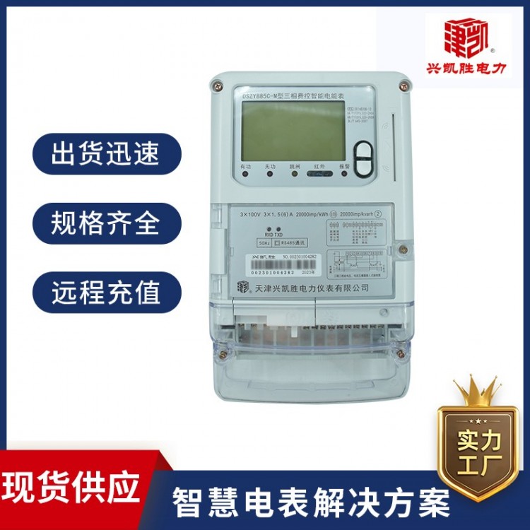 三相費(fèi)控智能電能表DSZY885C-M（具備遠(yuǎn)程充值）